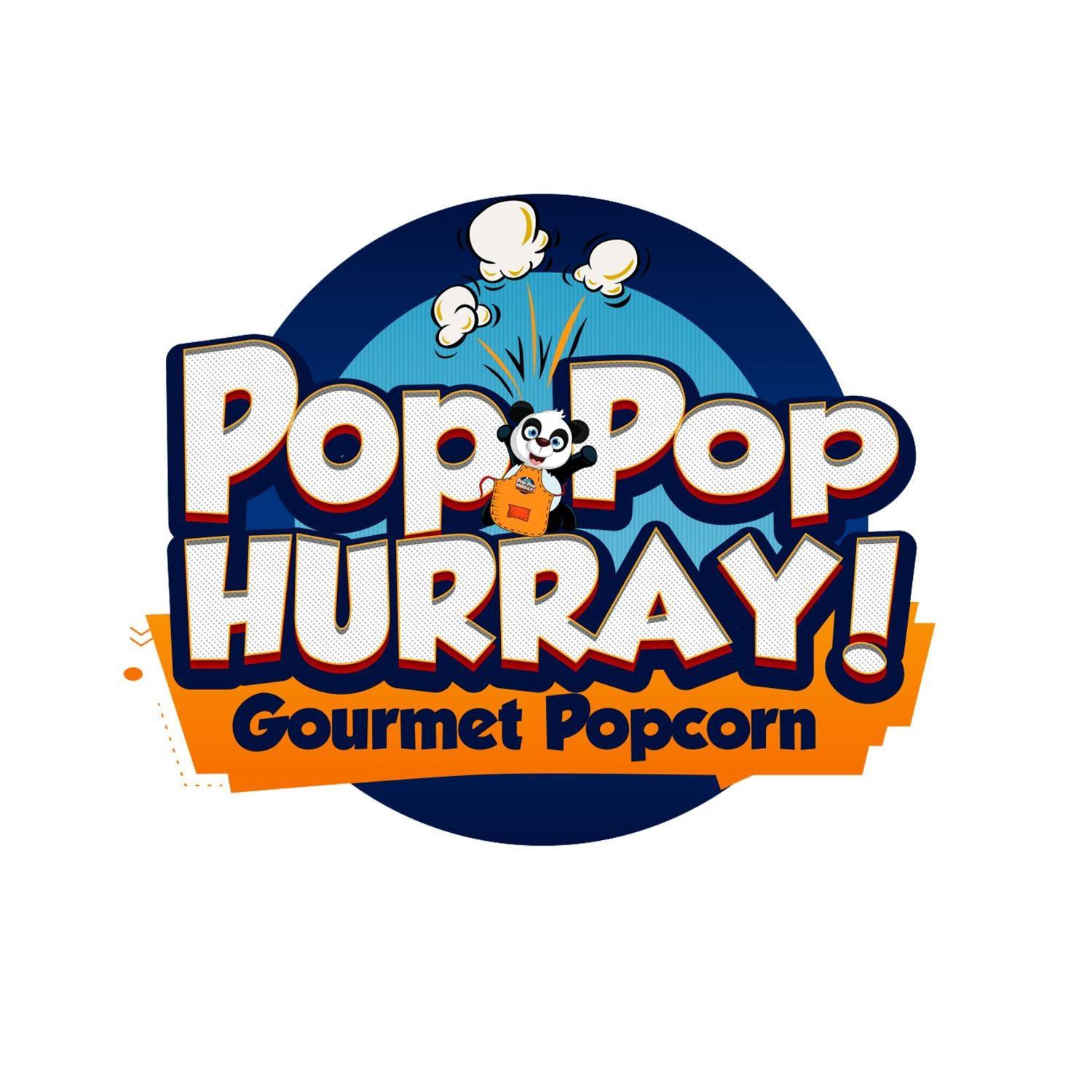 Pop Pop Hurray! Gourmet Popcorn Logo